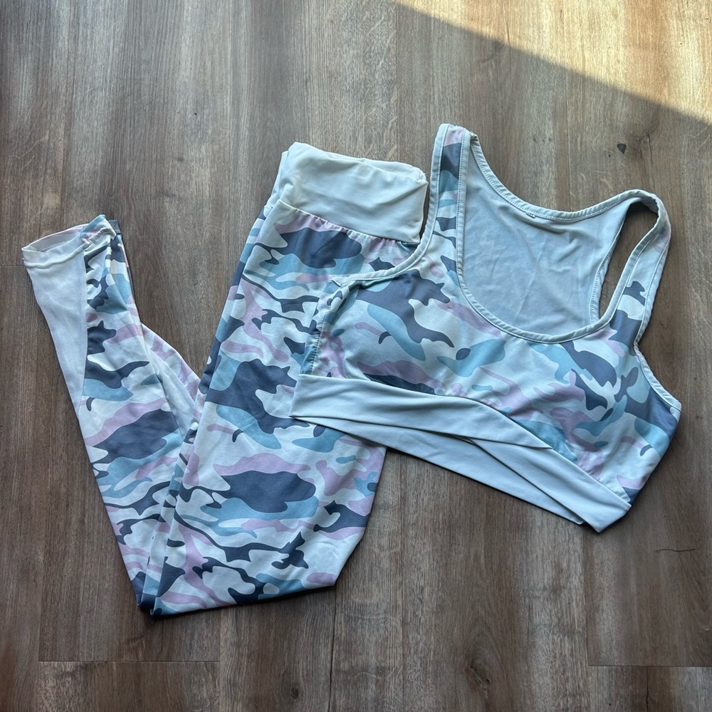 Pastel Camo Workout Set
